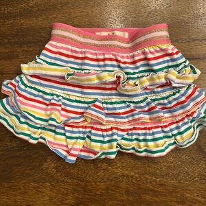 Mini Boden Kids Colorful Ruffle Striped Skirt